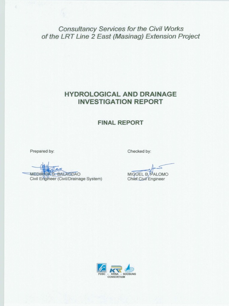 Hydrological and Drainage Investigation Report | PDF | Drainage Basin ...