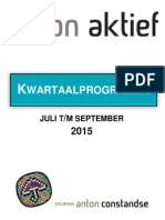 Anton Aktief - Kwartaalprogramma Juli-September 2015 SR