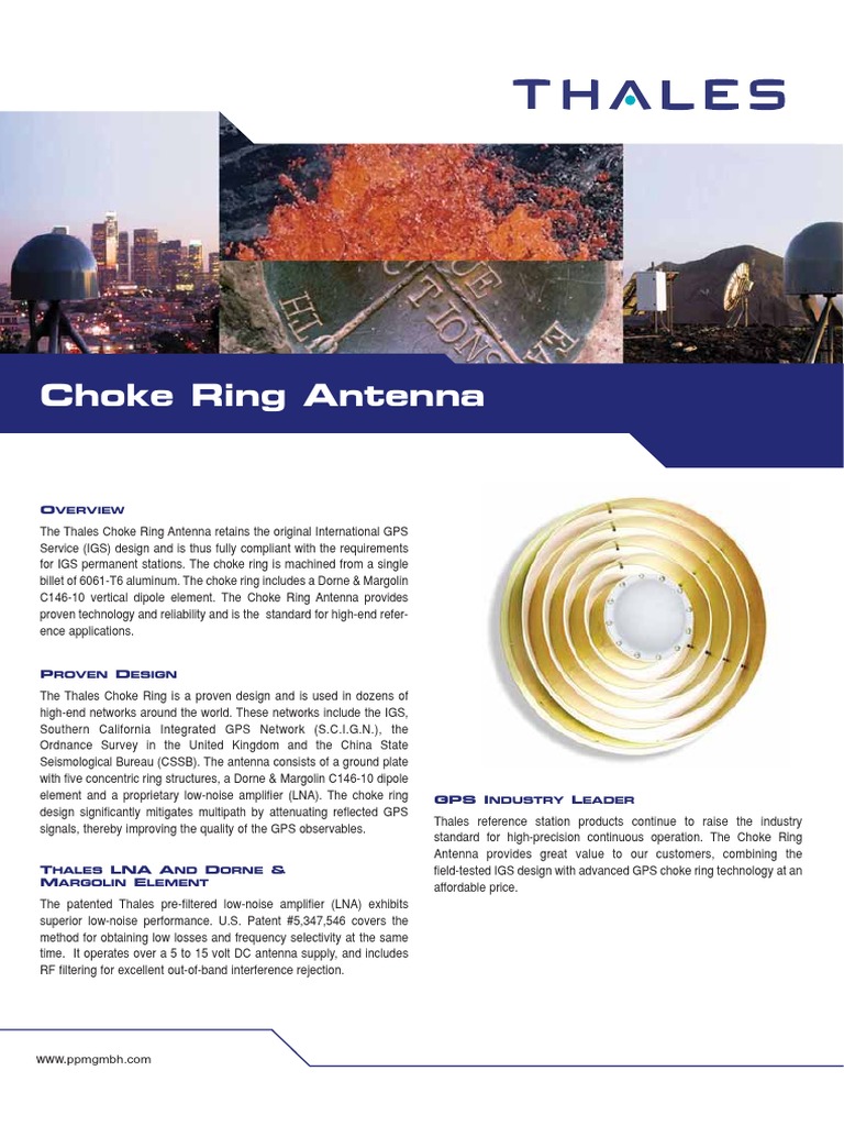 Choke Ring PDF Antenna (Radio) Global Positioning System