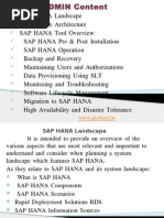 Sap Hana Admin Trainiing in Hyderabad