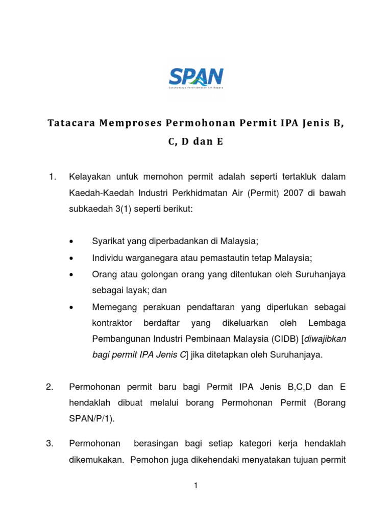 Procedure New Permit | PDF