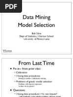 Data mining and model selection 