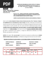 Formato para Rectificar Una Calificación