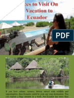 Places To Visit On A Vacation To Ecuador