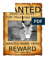 Wanted Poster Template