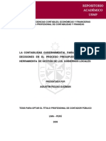 Contabilidad gubernamental y presupuesto