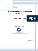 Informe Técnico - Mantenimiento de UPS S DELTA PDF