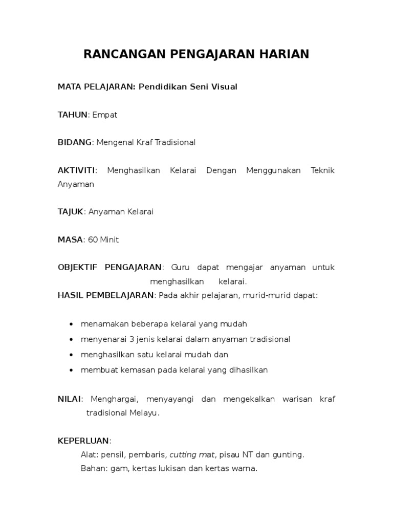 Anyaman Kelarai Pdf