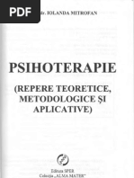 Iolanda Mitrofan - Psihoterapie - Repere Teoretice, Metodologice si Aplicative