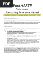 PostHASTE For GibbsCAM 2005 - Format Reference Manual