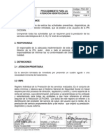 PSO-001 Procedimiento para La Atencion Odontologica PDF