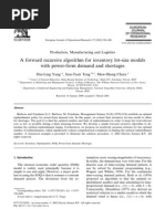 A Forward Recursive Algorithm for Inventory Lot-size Models With Power-Form Demand and Shortages