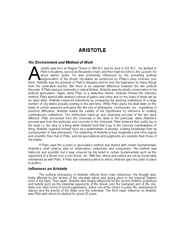 Plato vs aristotle essay image