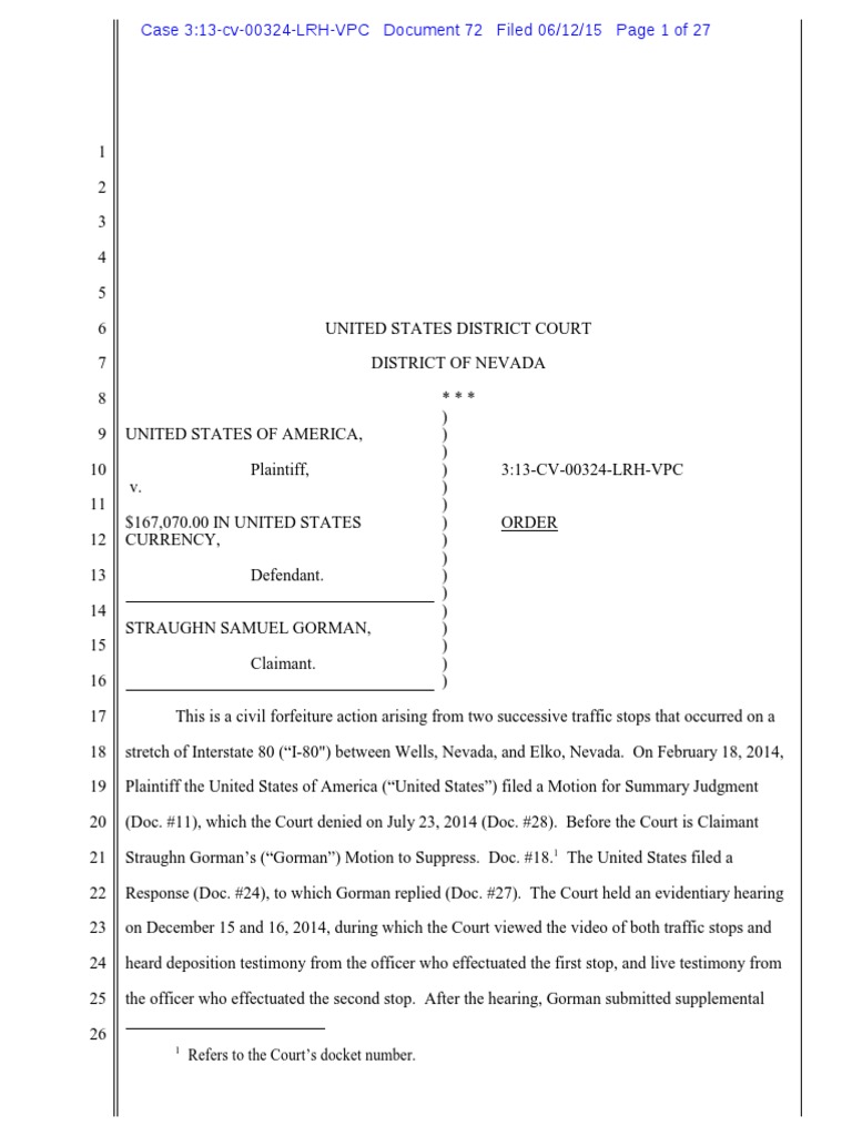 OrderStraughn Gorman Case PDF Reasonable Suspicion Fourth