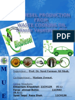 Biodiesel Production From Waste Cooking Oil (Waste Vagetable Oil)