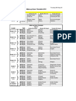 1415 July-August 2015 Make-ups Timetable