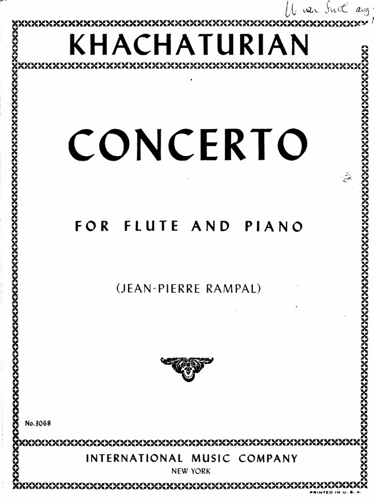 Khachaturian Flute Concerto PDF PDF Concerto Orchestras