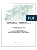 Apuntes para Caracterizacion Regional Bogota