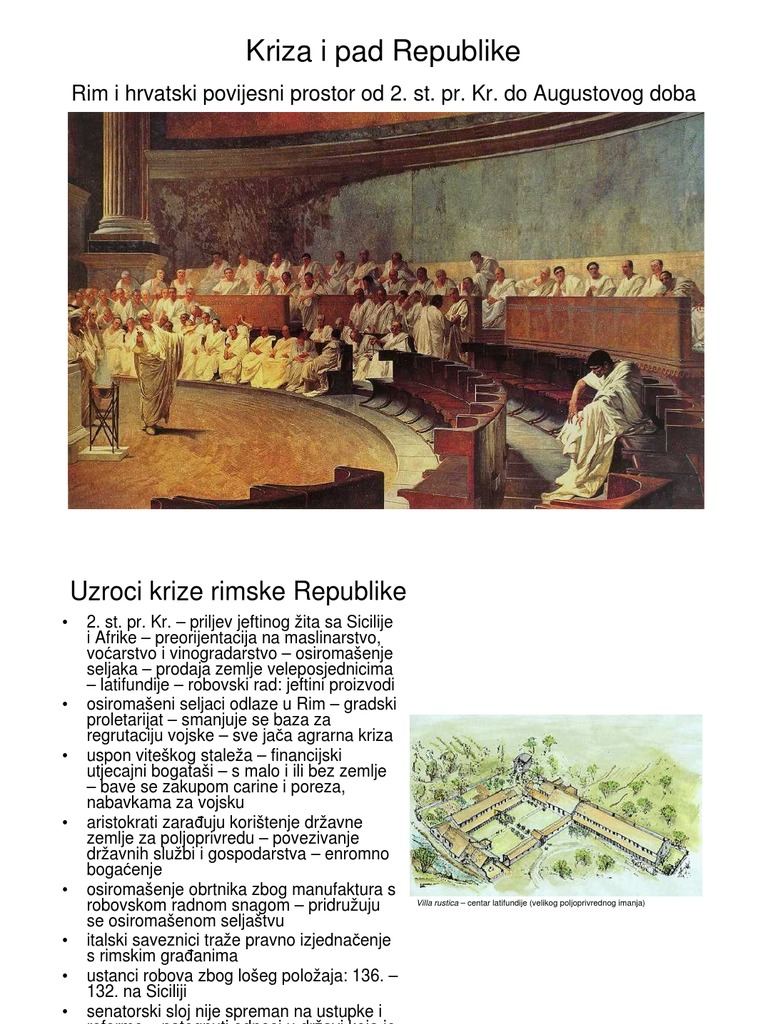 08 KRIZA I PAD RIMSKE REPUBLIKE - RIMSKA OSVAJANJA NA HPP-u | PDF