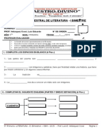 Examen Bimestral dghge Literatura 5º Prim i Bim 2015 Prof. Luis Eduardo