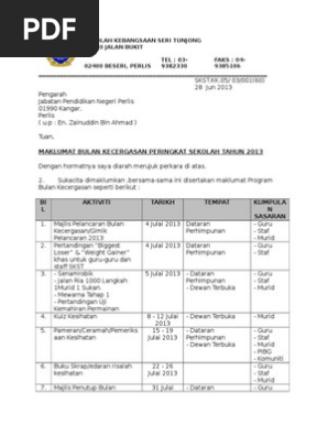 Sekolah Kebangsaan Seri Tunjong Bulan Kecergasan 13 Pdf