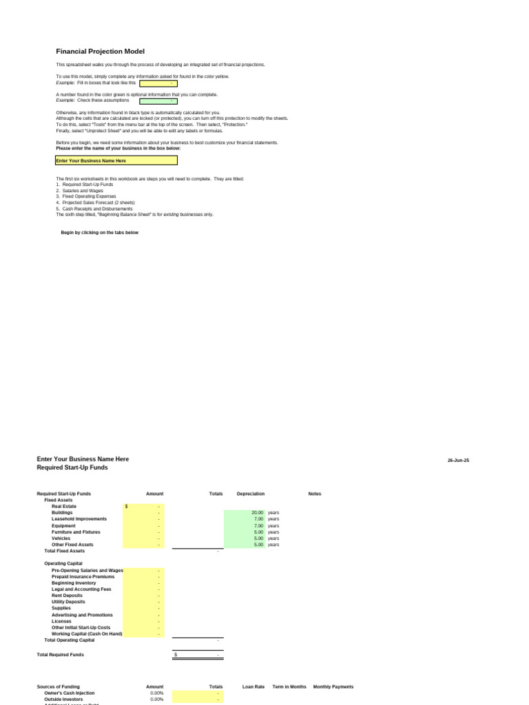 Financial Projection Model: Example | PDF | Revenue | Gross Margin