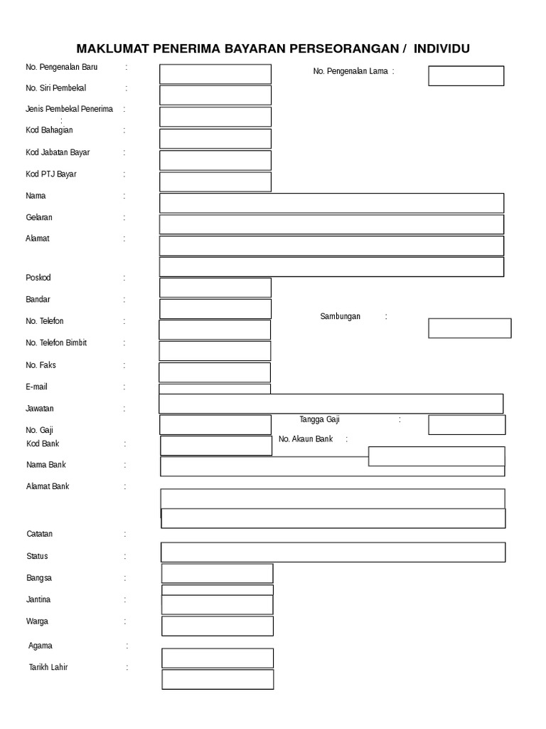 Maklumat Penerima Bayaran Perseorangan Individu  PDF