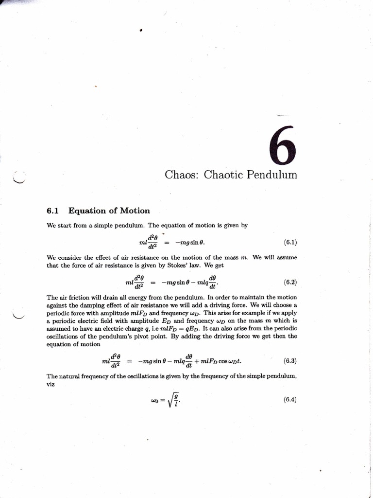 Chaotic Pendulum Dynamics Analysis | PDF | Chaos Theory | Attractor