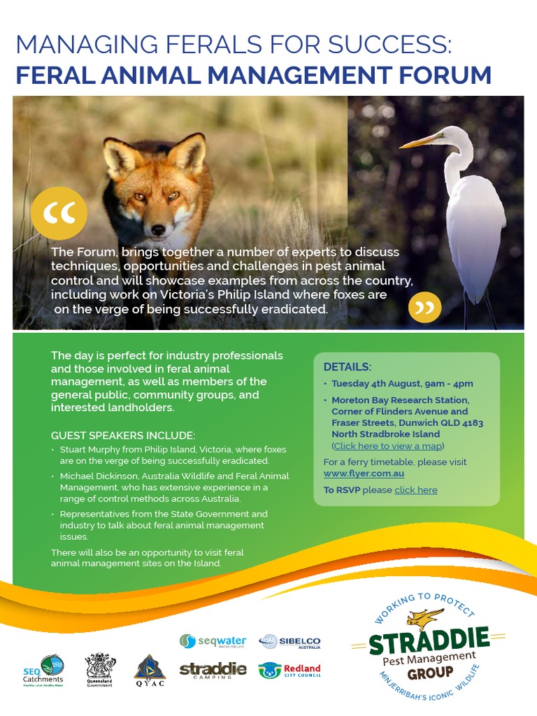 Straddie PMG Feral Animal Management Flyer FINAL Organisms