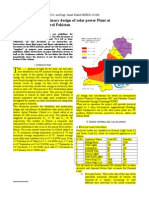 Feasibility Study and Preliminary Design of Solar Power Plant at Chitral Pakistan