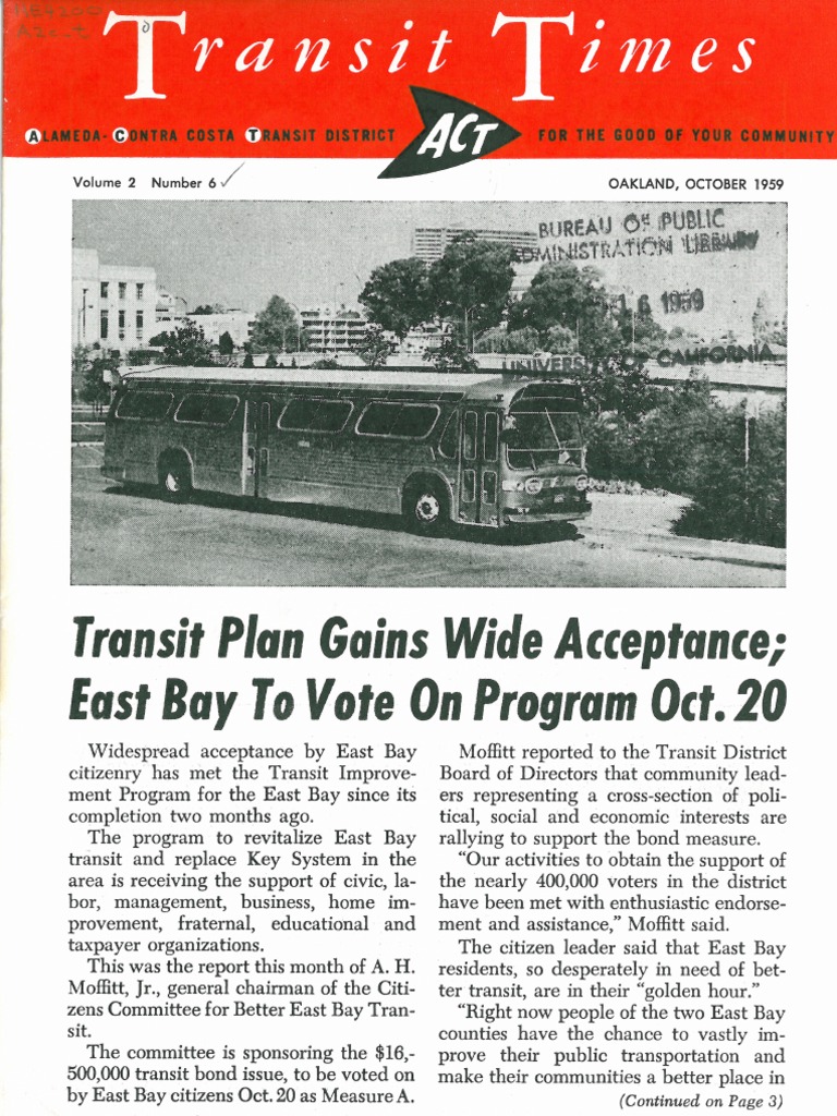 East Bay Transit Bond Measure Support | PDF | Public Transport | Bus