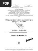 Book of Abstracts LUMEN Conference 2012