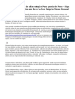 Exemplo de Planos de Alimenta??o para Perda de Peso - Siga Este Guia Informativo em Fazer o Seu Pr?prio Menu Pessoal