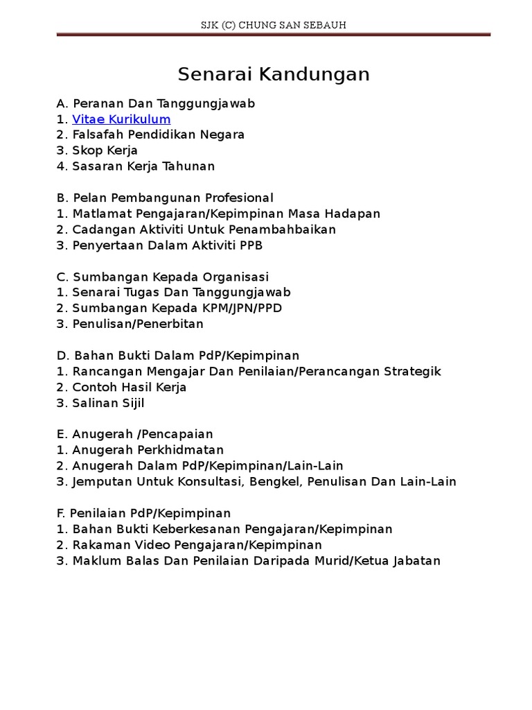 2 Senarai Kandungan Fail Pdf