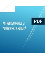 Antreprenoriatul Și Administrația Publică