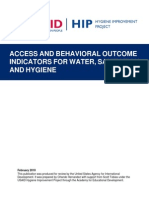 Access Water, Sanitation Indicators