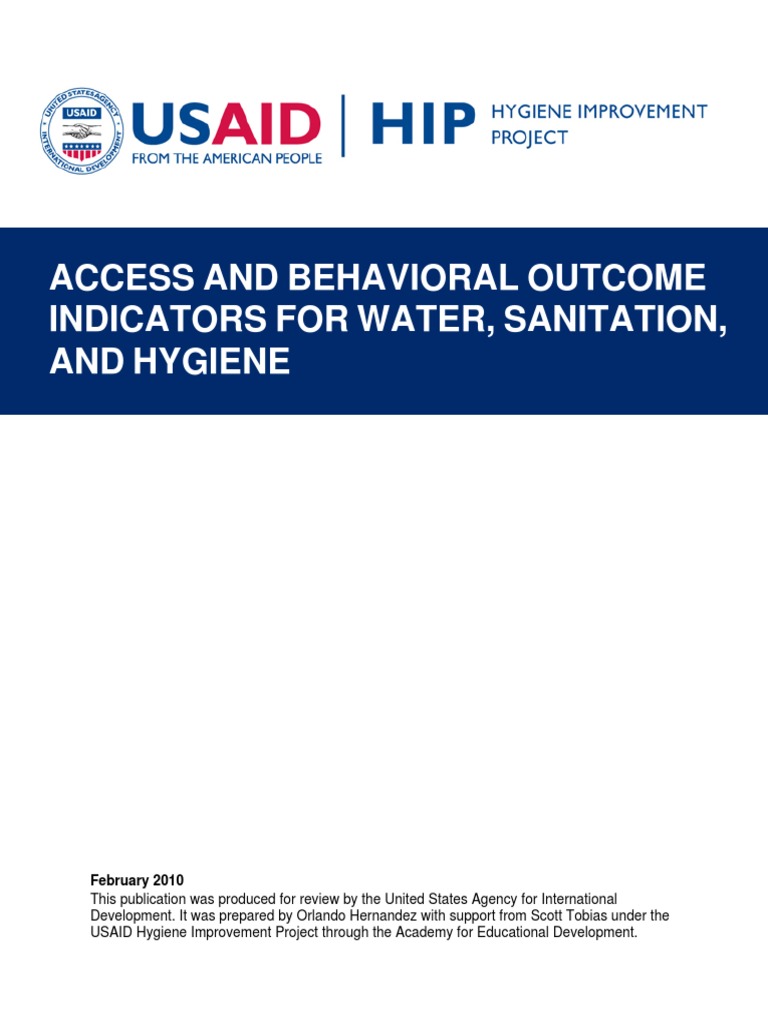 Water, Sanitation, and Hygiene Indicators | PDF | Sanitation | Drinking ...