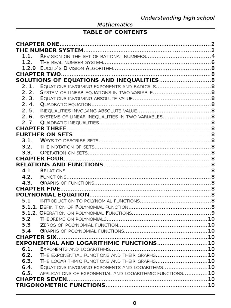 Understanding High School Mathematics | PDF | Polynomial | Fraction ...