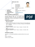 Curriculum Vitae Darío Reyes Barrios