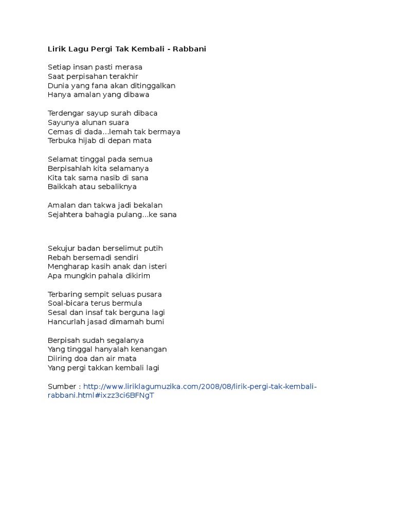 Lirik Lagu Nasyid