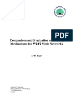 Comparison and Evaluation of Routing Mechanisms For Wi-Fi Mesh Networks Centered Title Times Font Size 24 Bold