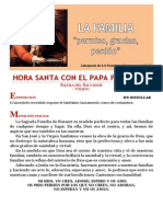 HORA SANTA CON EL PAPA. La Convivencia Familiar. Permiso, Perdón, Gracias