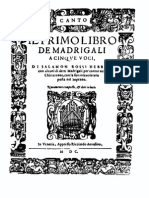 Rossi - Il Primo Libro de Madrigali