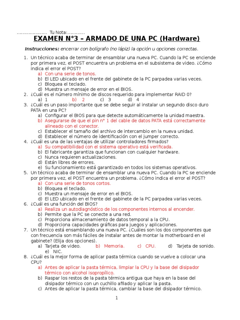 Consideraciones para Instalar una CPU | PDF | Bios | Hardware de la ...