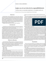 (Art) Tratamiento Quirúrgico en El Servicio de La Espondilolistesis PDF