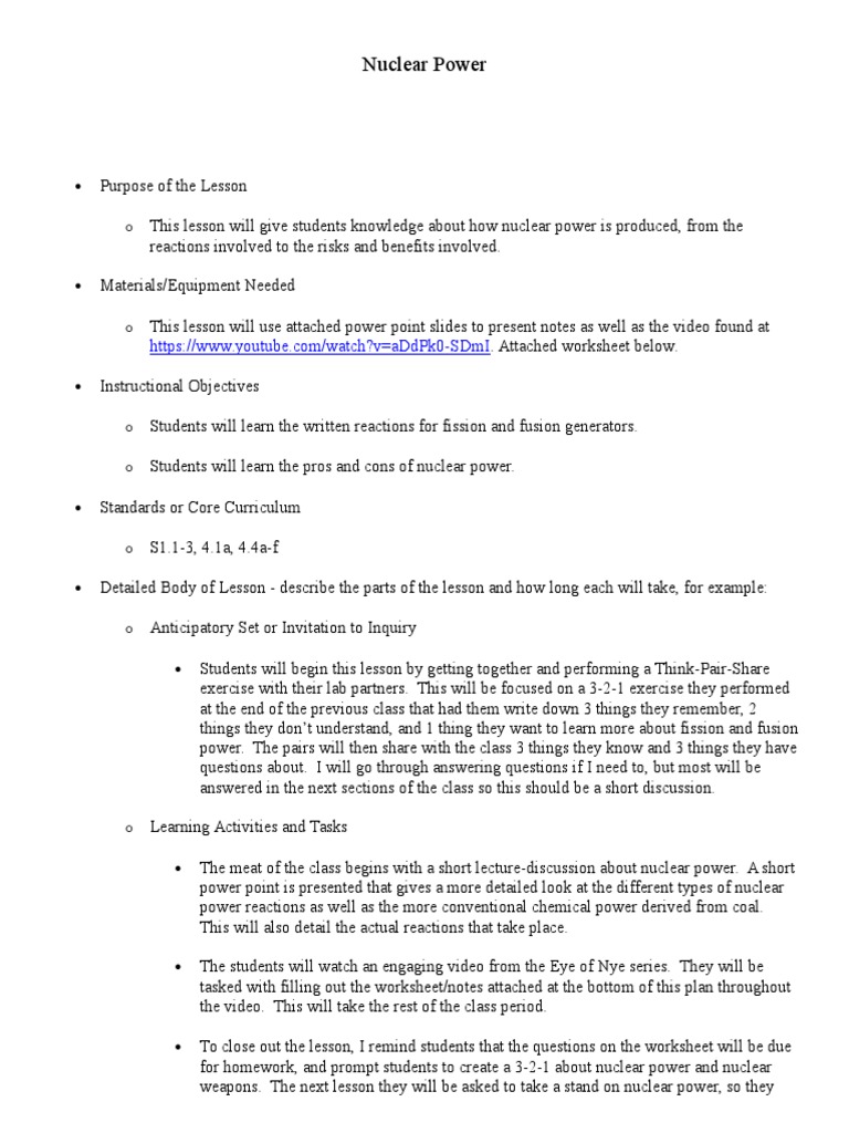 worksheet The Eyes Of Nye Nuclear Energy Worksheet nuclear power weapons fission