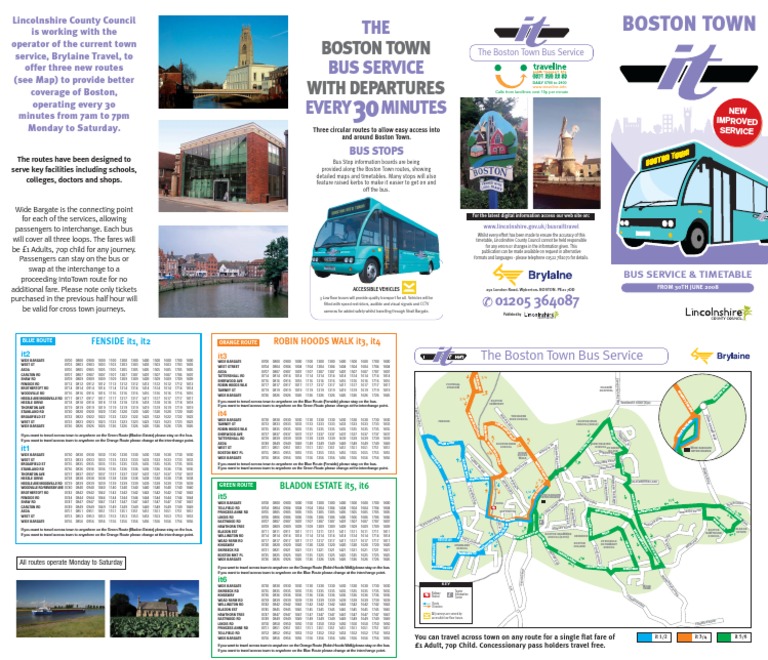 Boston Town With Departures: THE Bus Service Every Minutes | PDF ...