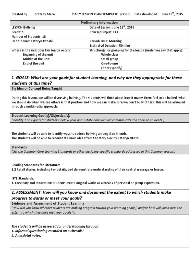 1 GOALS What Are Your Goals For Student Learning And Why Are They