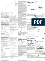 Chemical Engineering Process Control CHEAT SHEET Final Exam 5 Col 4pt