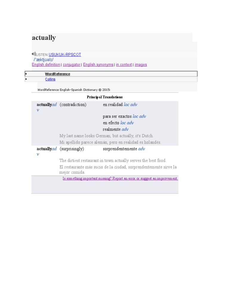 Actually | PDF